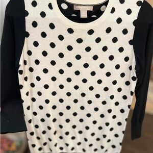Banana Republic Black and White Polka Dot Top